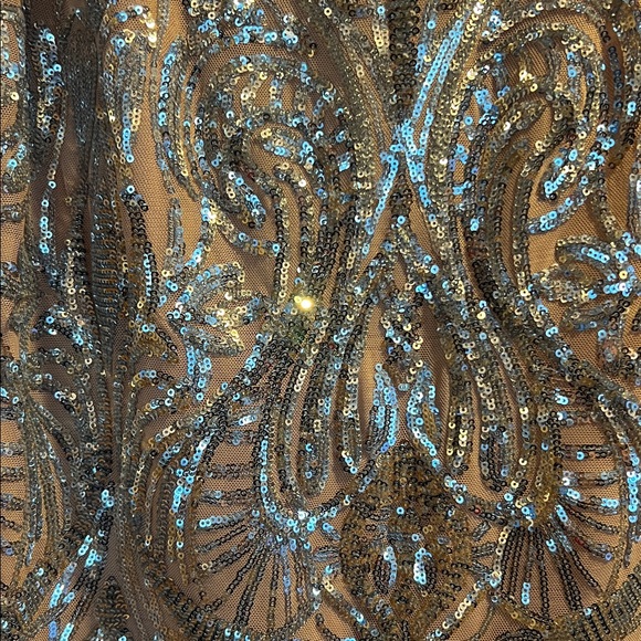 R&M Richards Gold Sequin  Dress - Picture 3 of 7